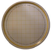 "Scones" bricka rund 38 cm gul/vit
