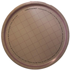 Brickor - "Fläderblomssaft" bricka rund 38 cm lila/vit