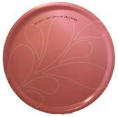 "Kärleken" bricka rund 38 cm rosa/vit